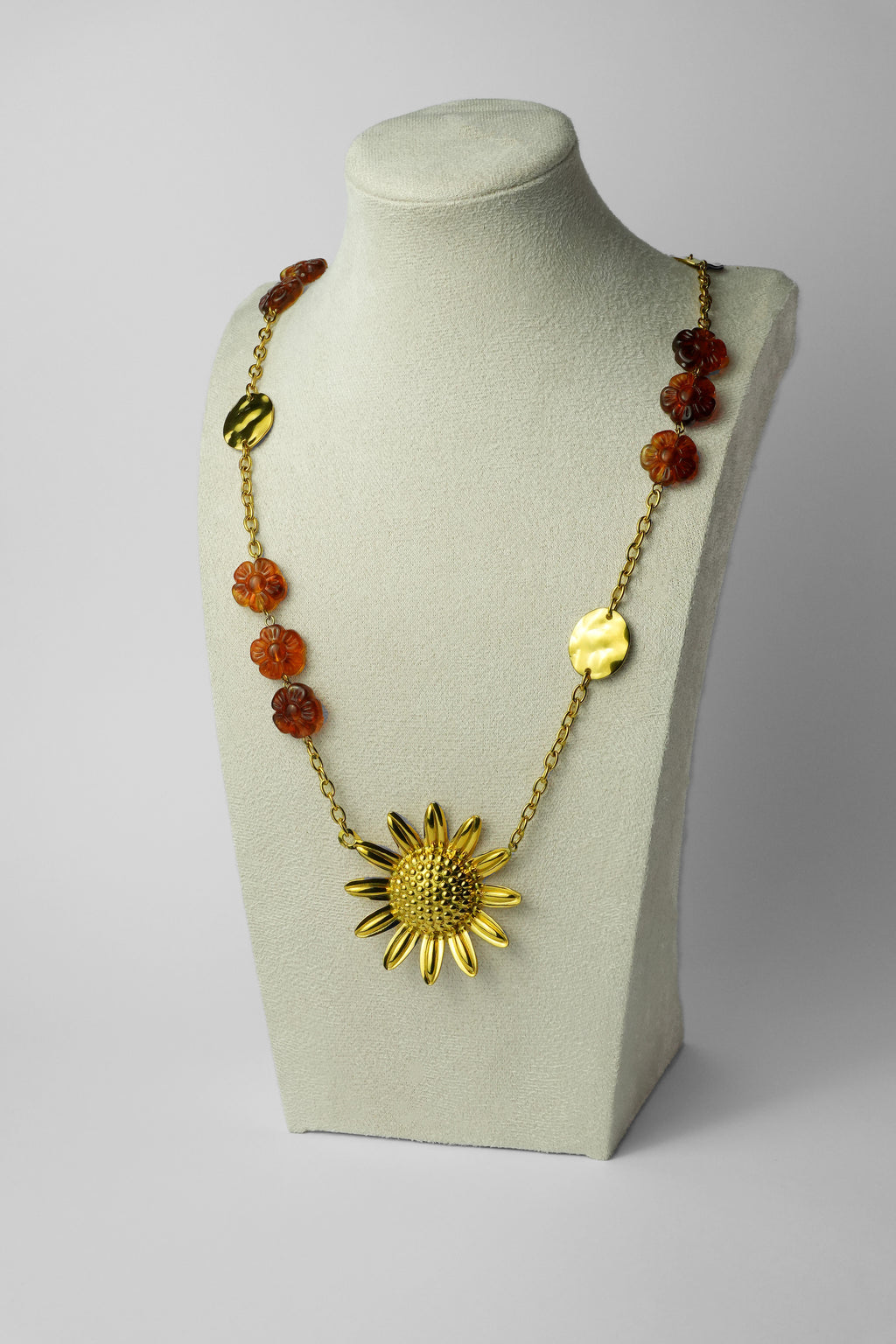 Collier sautoir fleur