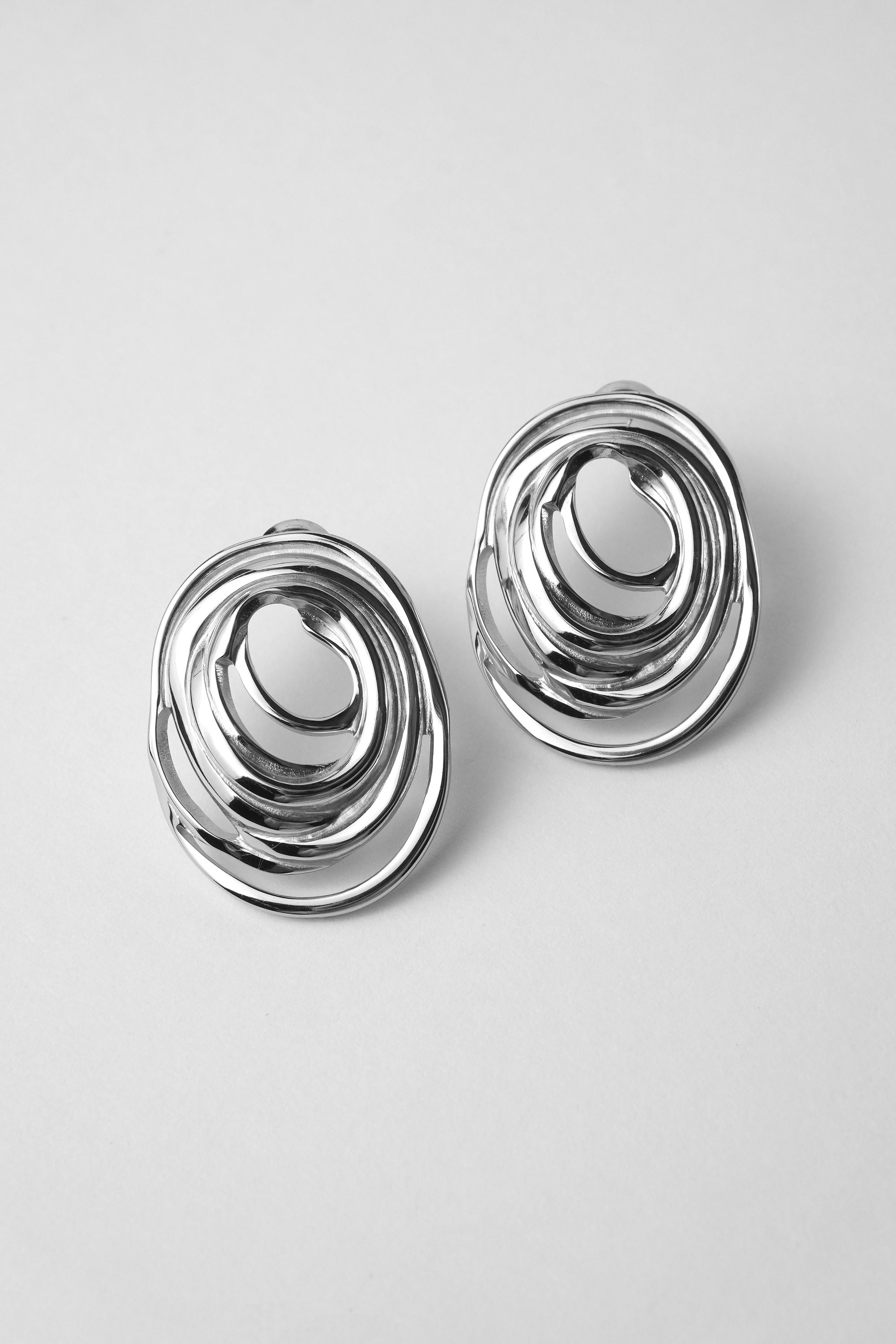 Boucles d'oreilles Alba argentées