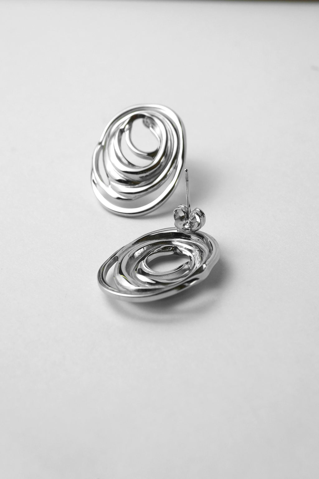 Boucles d'oreilles Alba argentées