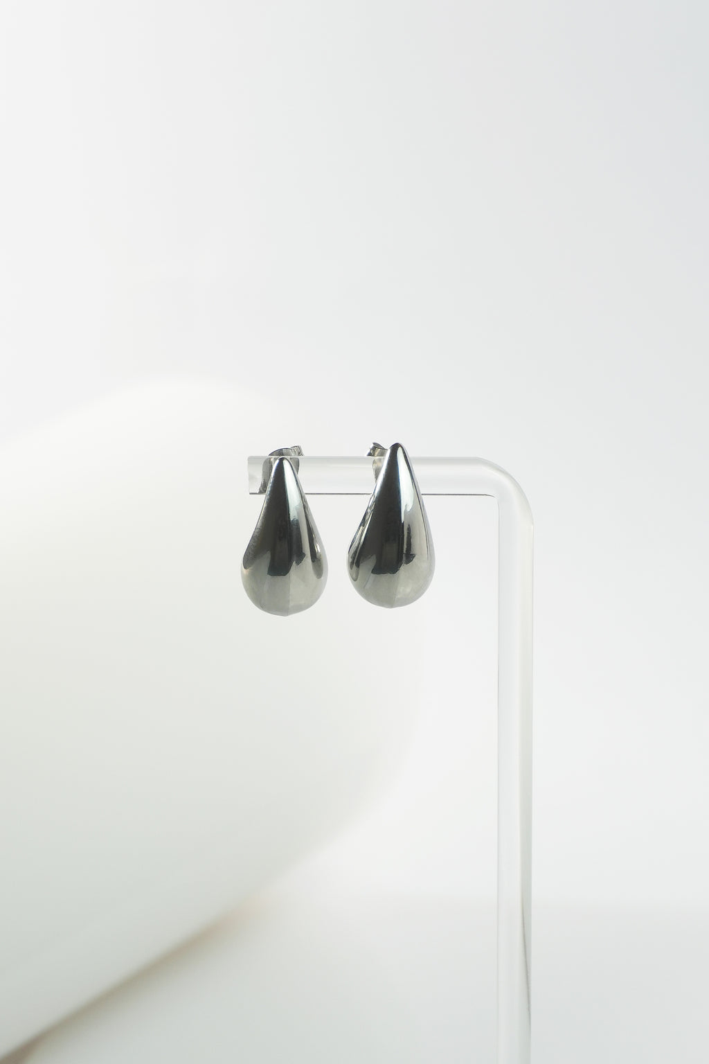 Boucles d'oreilles goutte argentées