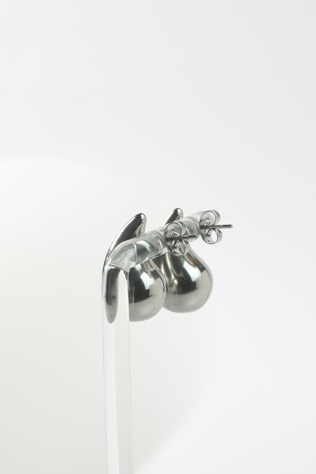 Boucles d'oreilles goutte argentées