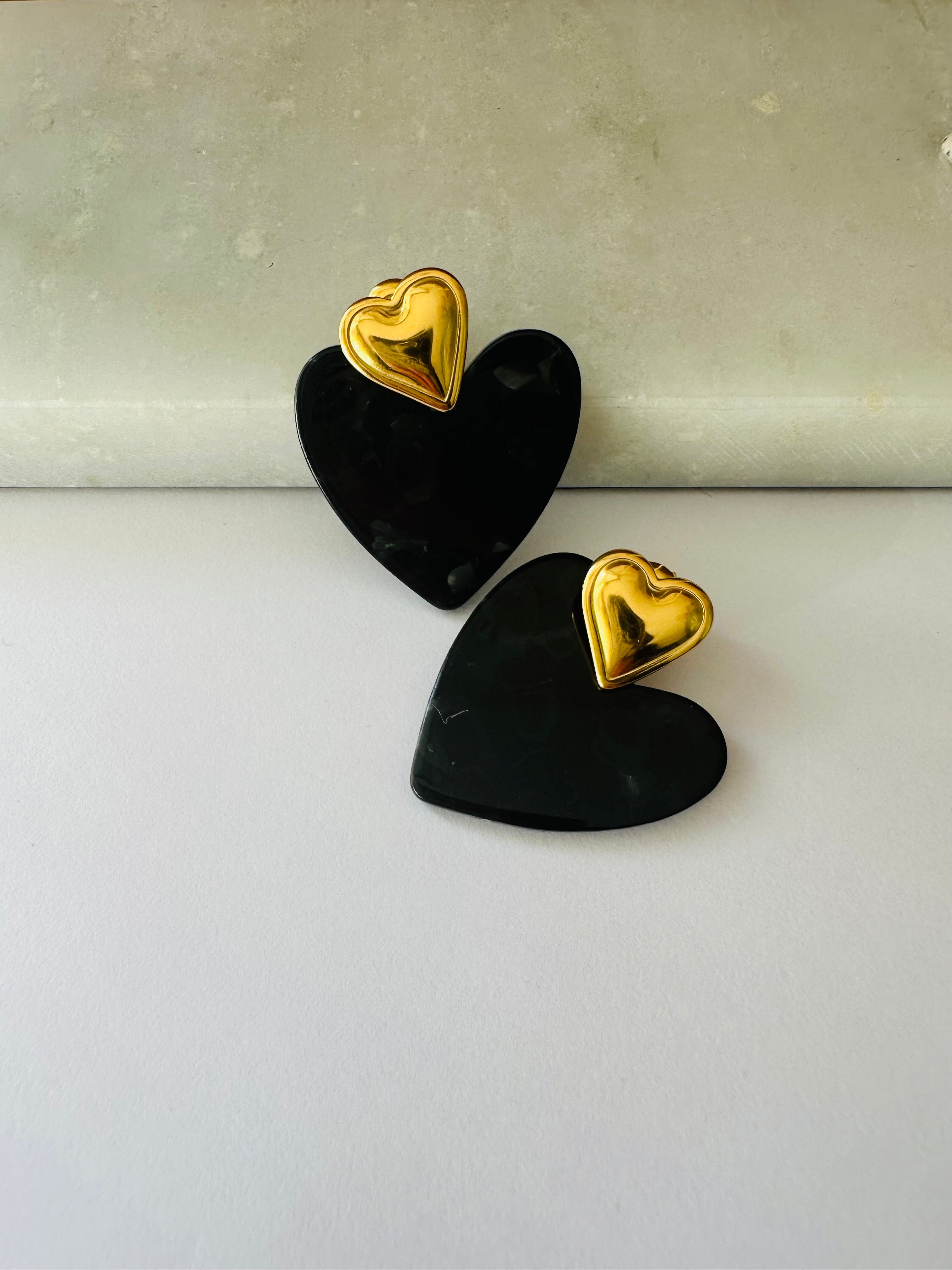 Boucle d'oreille My Love - Noir