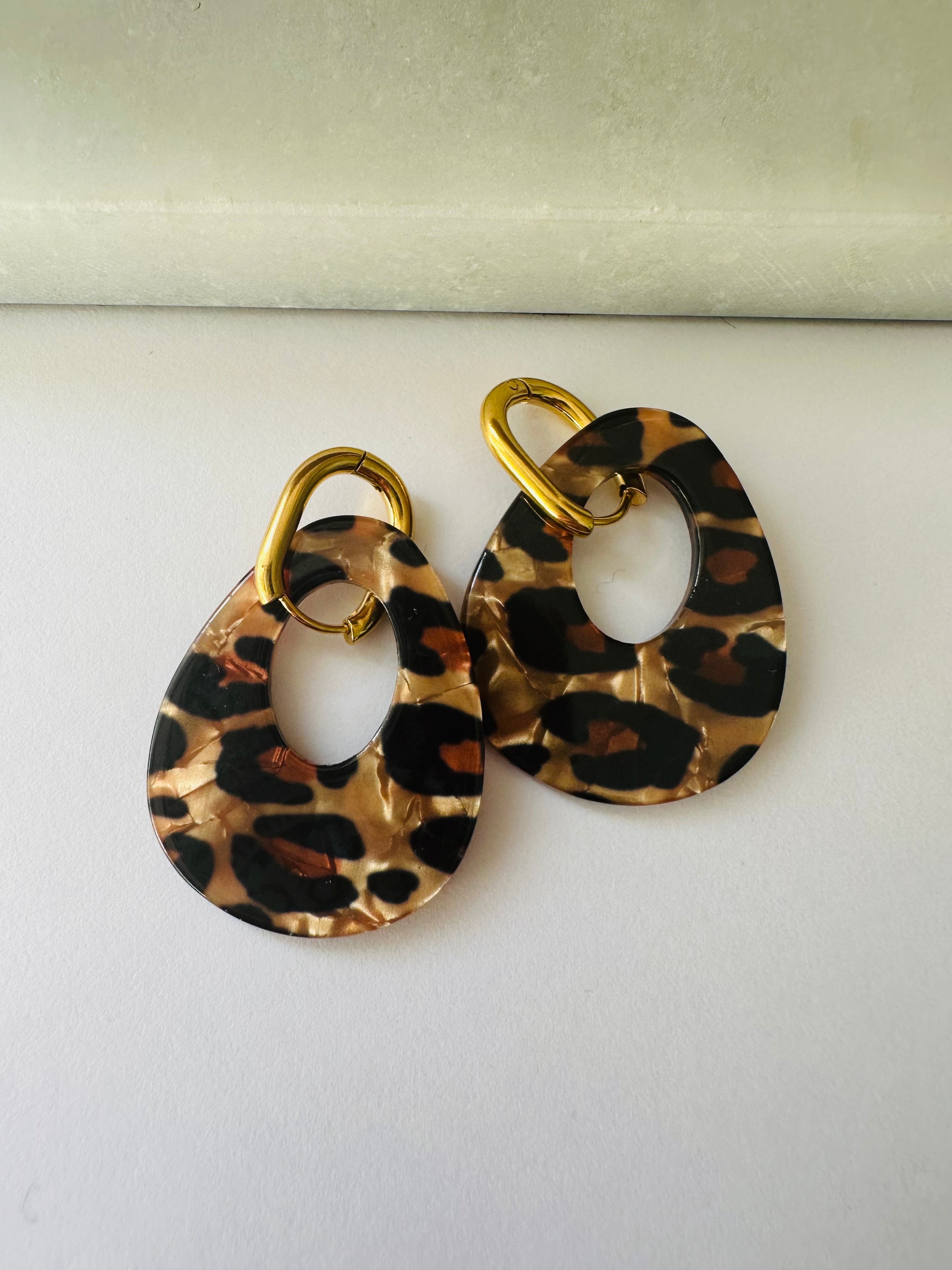 Boucle d'oreille Léopard